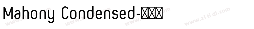 Mahony Condensed字体转换